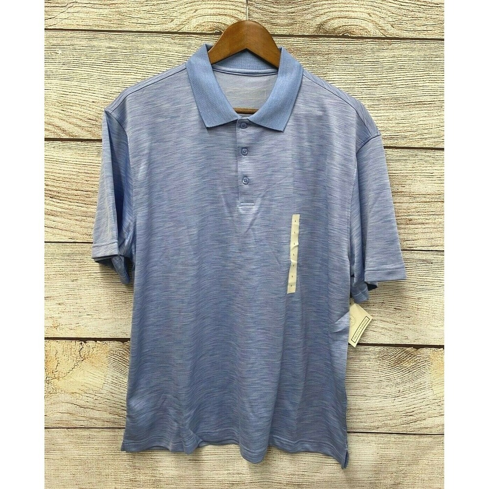 Tricots St Raphael Polo Shirt Mens Size Large Lavender Polyester Polo Shirt New